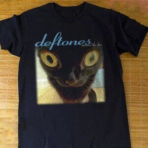 Deftones Around The Fur Cat T-Shirt - Funny Parody Alt Rock Band Tee